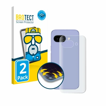 Parte frontale di una confezione del prodotto con il logo del marchio BROTECT. Accanto è raffigurato il dispositivo Google Pix