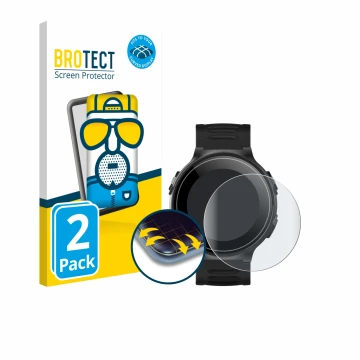 Parte frontale di una confezione del prodotto con il logo del marchio BROTECT. Accanto è raffigurato il dispositivo Kiprun GPS