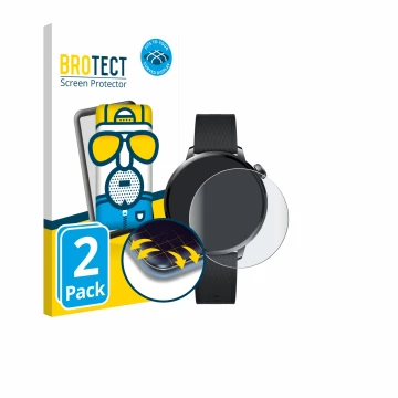 Parte frontale di una confezione del prodotto con il logo del marchio BROTECT. Accanto è raffigurato il dispositivo Oppo Watch
