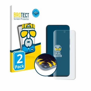 Parte frontale di una confezione del prodotto con il logo del marchio BROTECT. Accanto è raffigurato il dispositivo Infinix GT