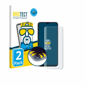 Parte frontale di una confezione del prodotto con il logo del marchio BROTECT. Accanto è raffigurato il dispositivo Huawei Nov