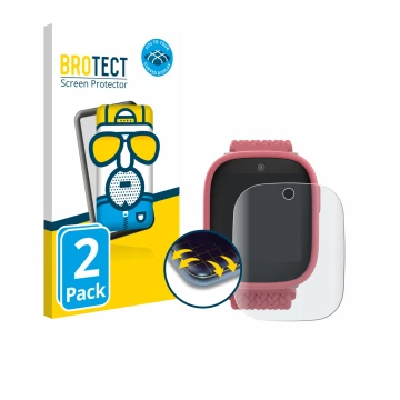 Parte frontale di una confezione del prodotto con il logo del marchio BROTECT. Accanto è raffigurato il dispositivo Xplora X6 