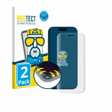 Parte frontale di una confezione del prodotto con il logo del marchio BROTECT. Accanto è raffigurato il dispositivo Apple iPho