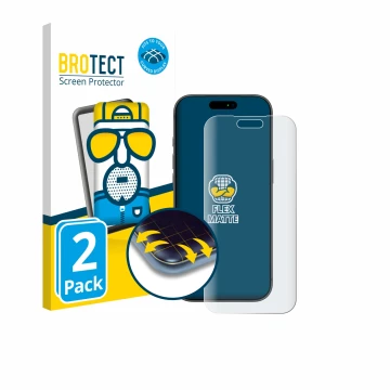 Parte frontale di una confezione del prodotto con il logo del marchio BROTECT. Accanto è raffigurato il dispositivo Apple iPho