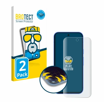 Parte frontale di una confezione del prodotto con il logo del marchio BROTECT. Accanto è raffigurato il dispositivo Google Pix