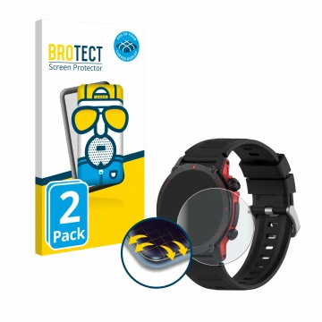 Parte frontale di una confezione del prodotto con il logo del marchio BROTECT. Accanto è raffigurato il dispositivo Popglory S