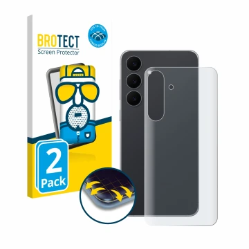 Parte frontale di una confezione del prodotto con il logo del marchio BROTECT. Accanto è raffigurato il dispositivo Samsung Ga