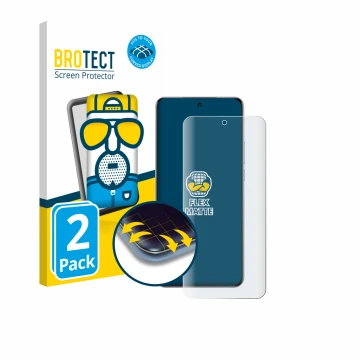 Parte frontale di una confezione del prodotto con il logo del marchio BROTECT. Accanto è raffigurato il dispositivo Xiaomi 15 