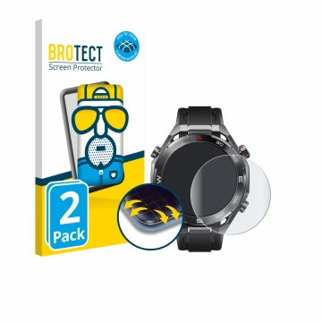 Parte frontale di una confezione del prodotto con il logo del marchio BROTECT. Accanto è raffigurato il dispositivo Huawei Wat