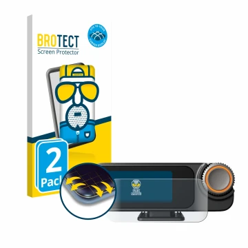 Parte frontale di una confezione del prodotto con il logo del marchio BROTECT. Accanto è raffigurato il dispositivo DJI Mic 3 