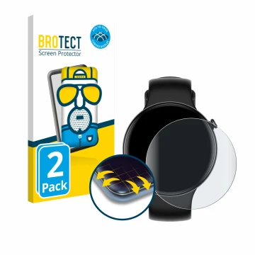 Parte frontale di una confezione del prodotto con il logo del marchio BROTECT. Accanto è raffigurato il dispositivo Honor Watc