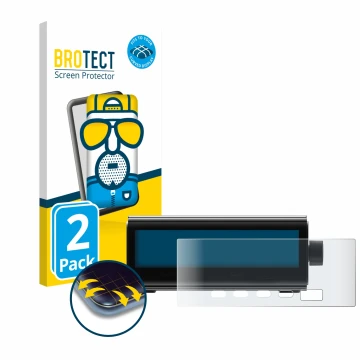 Parte frontale di una confezione del prodotto con il logo del marchio BROTECT. Accanto è raffigurato il dispositivo EcoFlow RA