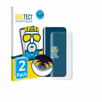 Parte frontale di una confezione del prodotto con il logo del marchio BROTECT. Accanto è raffigurato il dispositivo Vivo X300 