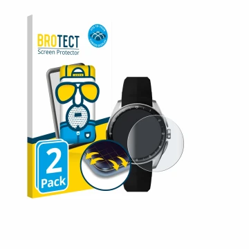 Parte frontale di una confezione del prodotto con il logo del marchio BROTECT. Accanto è raffigurato il dispositivo TAG Heuer 