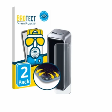 Parte frontale di una confezione del prodotto con il logo del marchio BROTECT. Accanto è raffigurato il dispositivo Anker Prim