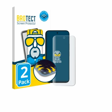 Parte frontale di una confezione del prodotto con il logo del marchio BROTECT. Accanto è raffigurato il dispositivo Honor X6c 