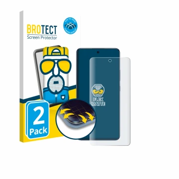 Parte frontale di una confezione del prodotto con il logo del marchio BROTECT. Accanto è raffigurato il dispositivo Oppo A6 Ma