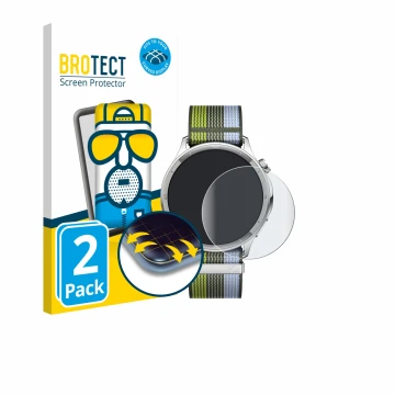 Parte frontale di una confezione del prodotto con il logo del marchio BROTECT. Accanto è raffigurato il dispositivo Oppo Watch