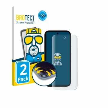 Parte frontale di una confezione del prodotto con il logo del marchio BROTECT. Accanto è raffigurato il dispositivo Google Pix