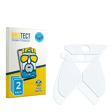 Parte frontale di una confezione del prodotto con il logo del marchio BROTECT. Accanto si trova la protezione per lo schermo c