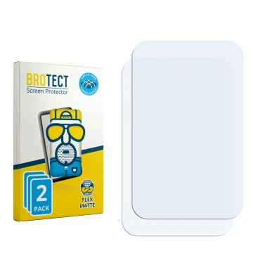 Parte frontale di una confezione del prodotto con il logo del marchio BROTECT. Accanto si trova la protezione per lo schermo c