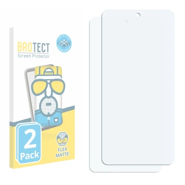 Parte frontale di una confezione del prodotto con il logo del marchio BROTECT. Accanto si trova la protezione per lo schermo c