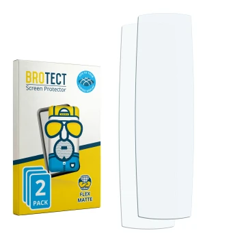 Parte frontale di una confezione del prodotto con il logo del marchio BROTECT. Accanto si trova la protezione per lo schermo c