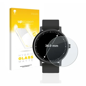 Parte frontale di una confezione del prodotto con il logo del marchio upscreen. Accanto è raffigurato il dispositivo Orologi (