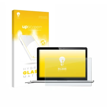 Parte frontale di una confezione del prodotto con il logo del marchio upscreen. Accanto è raffigurato il dispositivo con la re