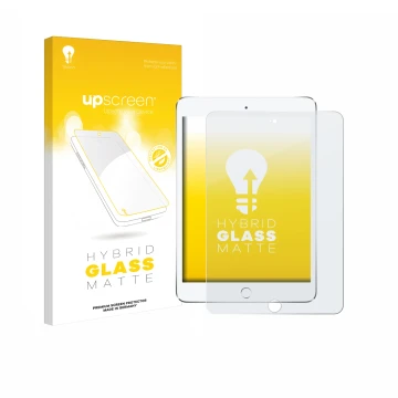 Parte frontale di una confezione del prodotto con il logo del marchio upscreen. Accanto è raffigurato il dispositivo Apple iPa