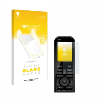 Parte frontale di una confezione del prodotto con il logo del marchio upscreen. Accanto è raffigurato il dispositivo Logitech 