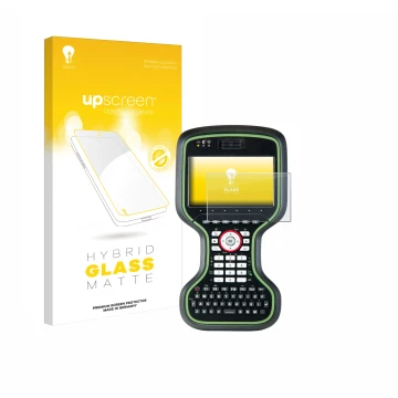 Parte frontale di una confezione del prodotto con il logo del marchio upscreen. Accanto è raffigurato il dispositivo Leica CS2