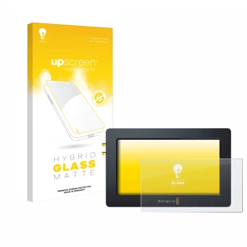 Parte frontale di una confezione del prodotto con il logo del marchio upscreen. Accanto è raffigurato il dispositivo Blackmagi