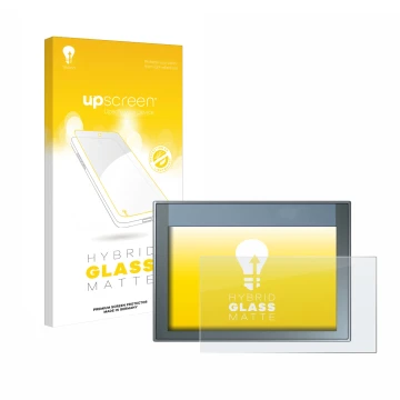 Parte frontale di una confezione del prodotto con il logo del marchio upscreen. Accanto è raffigurato il dispositivo Siemens S