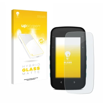 Parte frontale di una confezione del prodotto con il logo del marchio upscreen. Accanto è raffigurato il dispositivo CompeGPS 