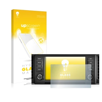 Parte frontale di una confezione del prodotto con il logo del marchio upscreen. Accanto è raffigurato il dispositivo Seat Atec