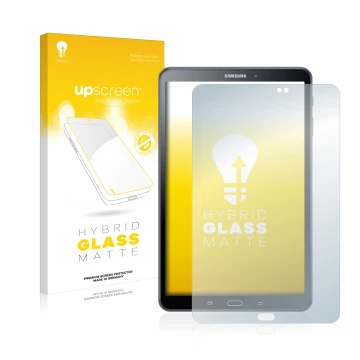 Parte frontale di una confezione del prodotto con il logo del marchio upscreen. Accanto è raffigurato il dispositivo Samsung G