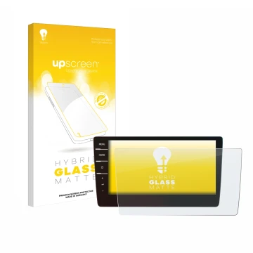 Parte frontale di una confezione del prodotto con il logo del marchio upscreen. Accanto è raffigurato il dispositivo Volkswage