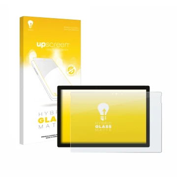 Parte frontale di una confezione del prodotto con il logo del marchio upscreen. Accanto è raffigurato il dispositivo Microsoft