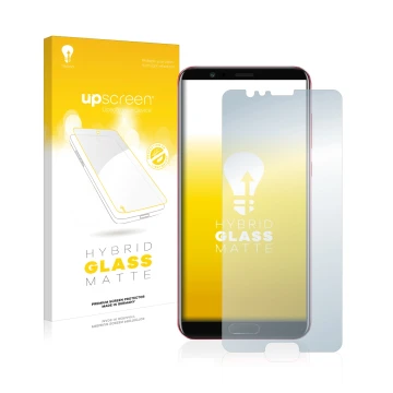 Parte frontale di una confezione del prodotto con il logo del marchio upscreen. Accanto è raffigurato il dispositivo Honor Vie