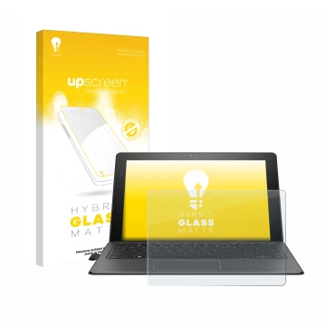 Parte frontale di una confezione del prodotto con il logo del marchio upscreen. Accanto è raffigurato il dispositivo HP Pro x2