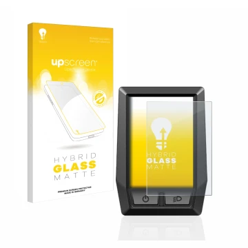 Parte frontale di una confezione del prodotto con il logo del marchio upscreen. Accanto è raffigurato il dispositivo Bosch Kio