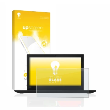 Parte frontale di una confezione del prodotto con il logo del marchio upscreen. Accanto è raffigurato il dispositivo Lenovo Th