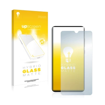 Parte frontale di una confezione del prodotto con il logo del marchio upscreen. Accanto è raffigurato il dispositivo Huawei Ma