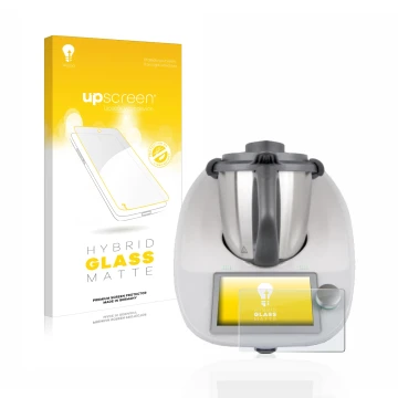 Parte frontale di una confezione del prodotto con il logo del marchio upscreen. Accanto è raffigurato il dispositivo Vorwerk B