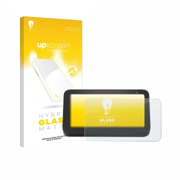 Parte frontale di una confezione del prodotto con il logo del marchio upscreen. Accanto è raffigurato il dispositivo Amazon Ec