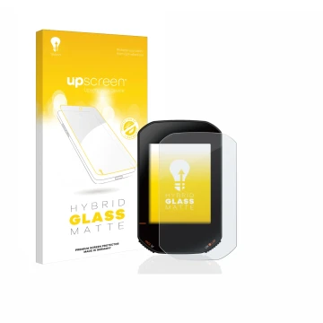 Parte frontale di una confezione del prodotto con il logo del marchio upscreen. Accanto è raffigurato il dispositivo Bryton Ri