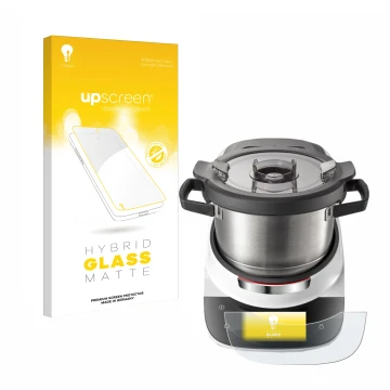 Parte frontale di una confezione del prodotto con il logo del marchio upscreen. Accanto è raffigurato il dispositivo Bosch Coo