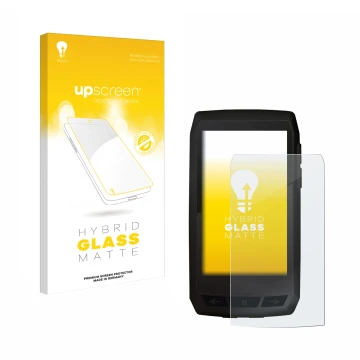 Parte frontale di una confezione del prodotto con il logo del marchio upscreen. Accanto è raffigurato il dispositivo Ciclo Nav