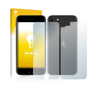 Parte frontale di una confezione del prodotto con il logo del marchio upscreen. Accanto è raffigurato il dispositivo Apple iPh